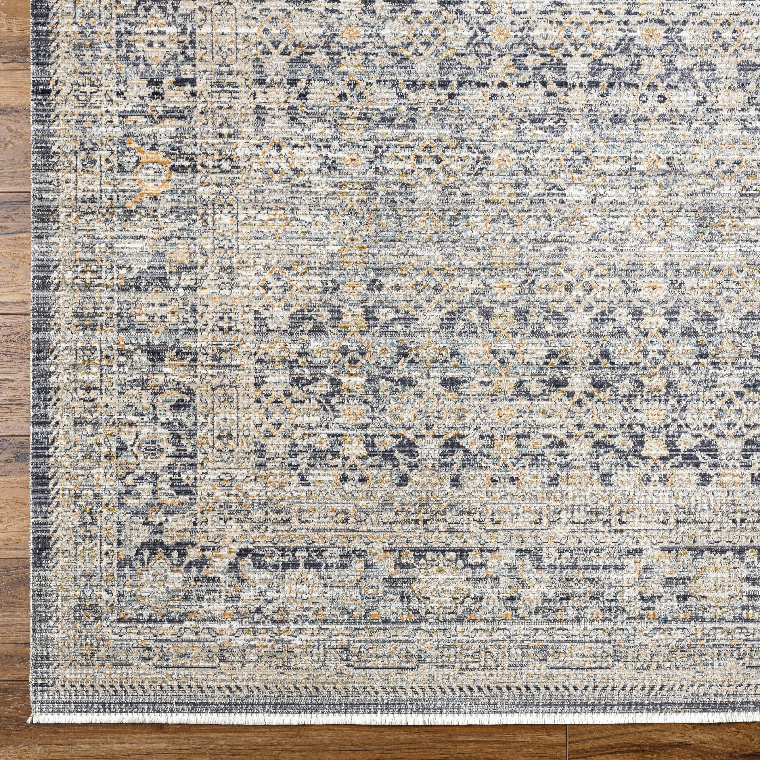 Introducing the Margaret area rug, the perfect combination of timeless style and modern sophistication! This unique rug from our Becki Owens x Surya collaboration features a distressed vintage design that is sure to bring a cozy, inviting atmosphere to any space. Amethyst Home provides interior design, new home construction design consulting, vintage area rugs, and lighting in the Portland metro area.