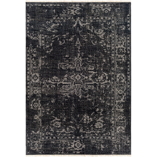 Tapis noué à la main Festival charbon foncé