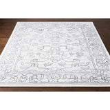 Featuring Hightower Cream Hand-Knotted Rug by Surya at Amethyst Home. The Hightower Collection showcases traditional inspired designs that exemplify timeless styles of elegance, comfort, and sophistication. With their Hand-Knotted construction, these rugs provide a durability that can not be found in other handmade constructions, and boasts the ability to be thoroughly cleaned as. Amethyst Home provides interior design, new construction, custom furniture, and area rugs in the Des Moines metro area