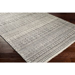 Add an elegant touch to any space with this hand-knotted Nobility Charcoal Rug. Its blend of wool and viscose is ultra soft and smooth, while its timeless ornate motif with modern lines create an exquisite, timeless piece. Enjoy its high-low characteristics and luxurious feel to add a touch of sophistication to your home that fits any lifestyle. Amethyst Home provides interior design, new construction, custom furniture, and area rugs in the Malibu metro area.