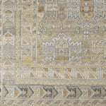 Add an elegant touch to any space with this hand-knotted Nobility Tan / Grey Rug. Its blend of wool and viscose is ultra soft and smooth, while its timeless ornate motif with modern lines create an exquisite, timeless piece. Enjoy its high-low characteristics and luxurious feel to add a touch of sophistication to your home that fits any lifestyle. Amethyst Home provides interior design, new construction, custom furniture, and area rugs in the Newport Beach metro area