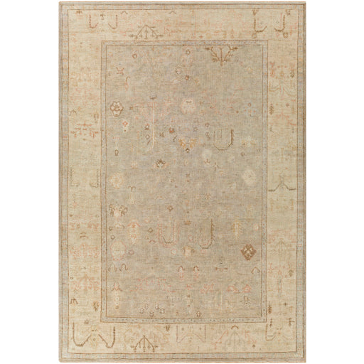 Tapis noué à la main Normandie argent/taupe