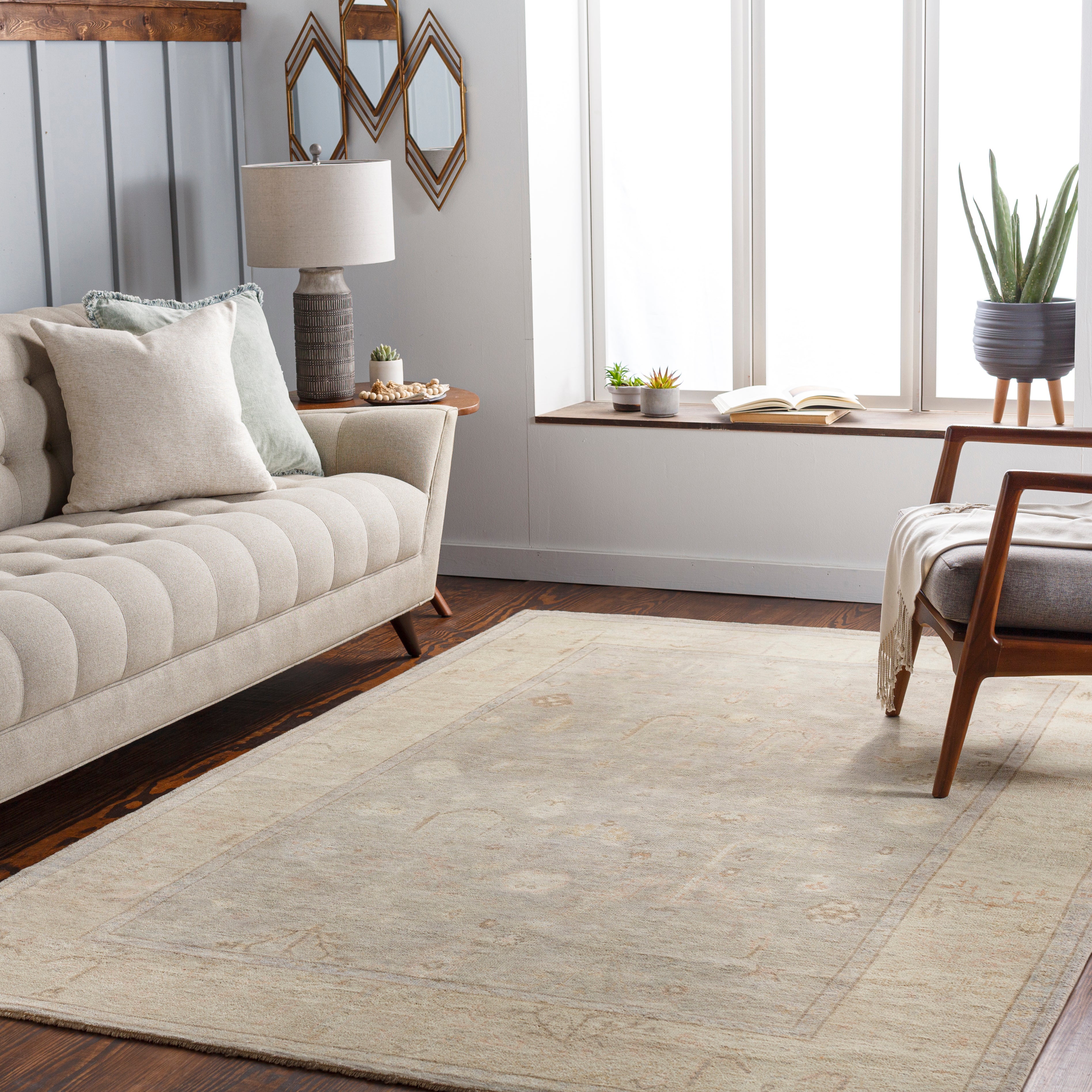 The Normandy Collection showcases traditional inspired designs that exemplify timeless styles of elegance, comfort, and sophistication. With their hand knotted construction, these rugs provide a durability that can not be found in other handmade constructions, and boasts the ability to be thoroughly cleaned as it contains no chemicals that react to water, such as glue. AmethystHome provides interior design, new construction, custom furniture, and rugs for Portland metro area