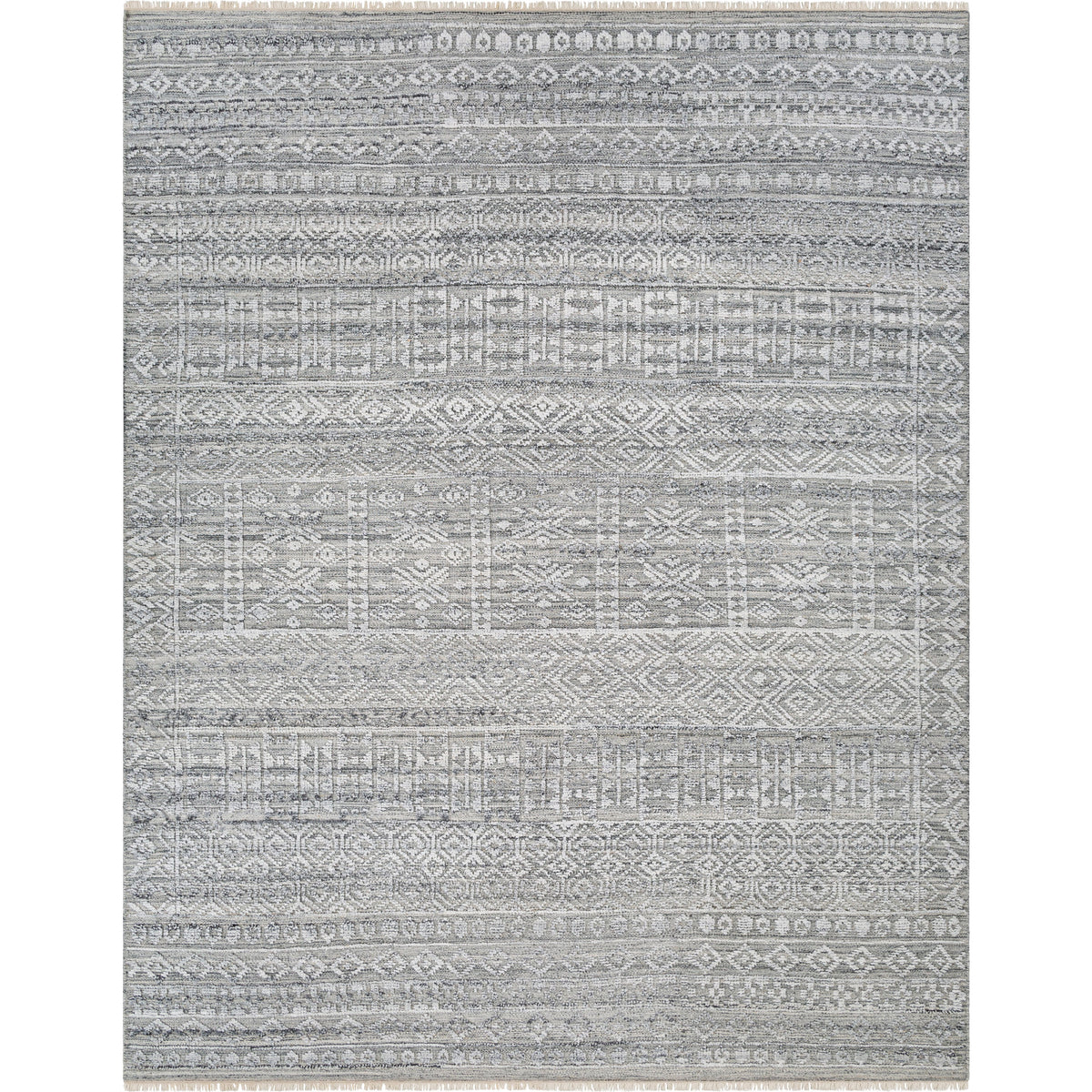 Pompei Tapis noué à la main en étain/argent