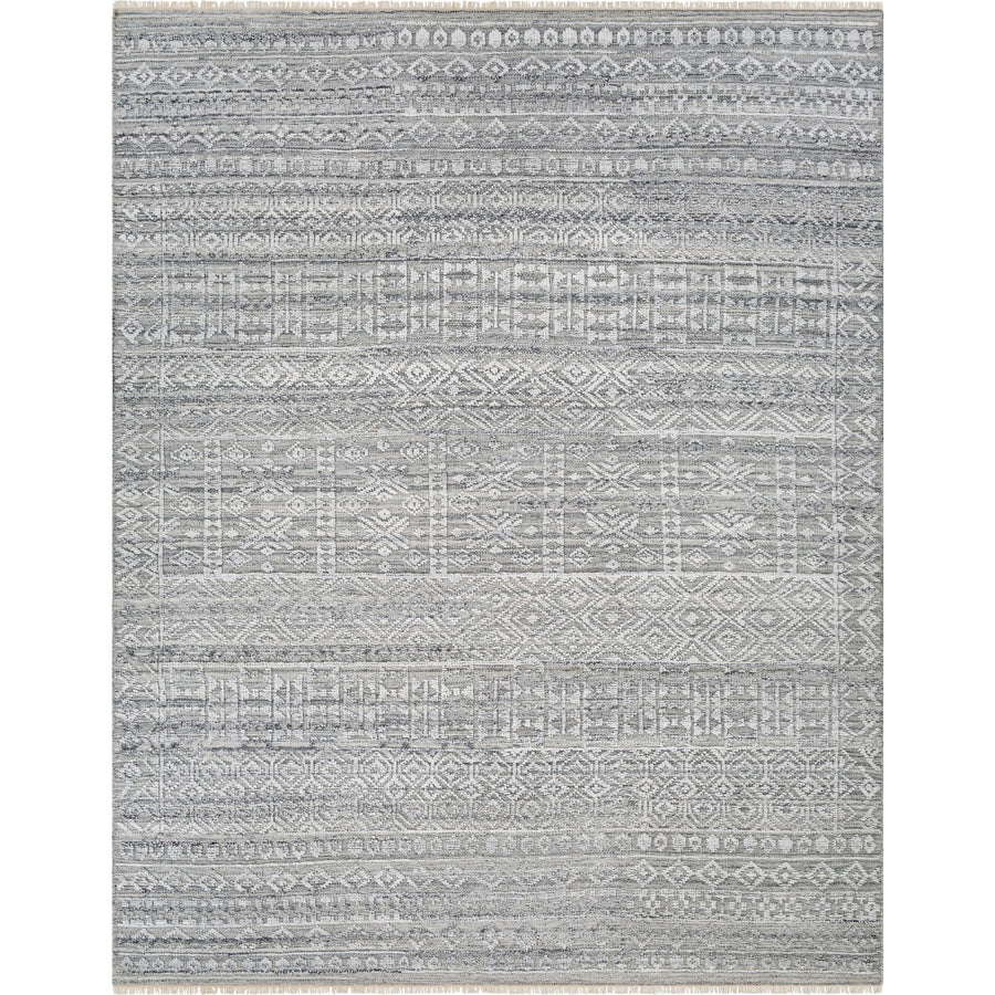 Pompei Tapis noué à la main en étain/argent