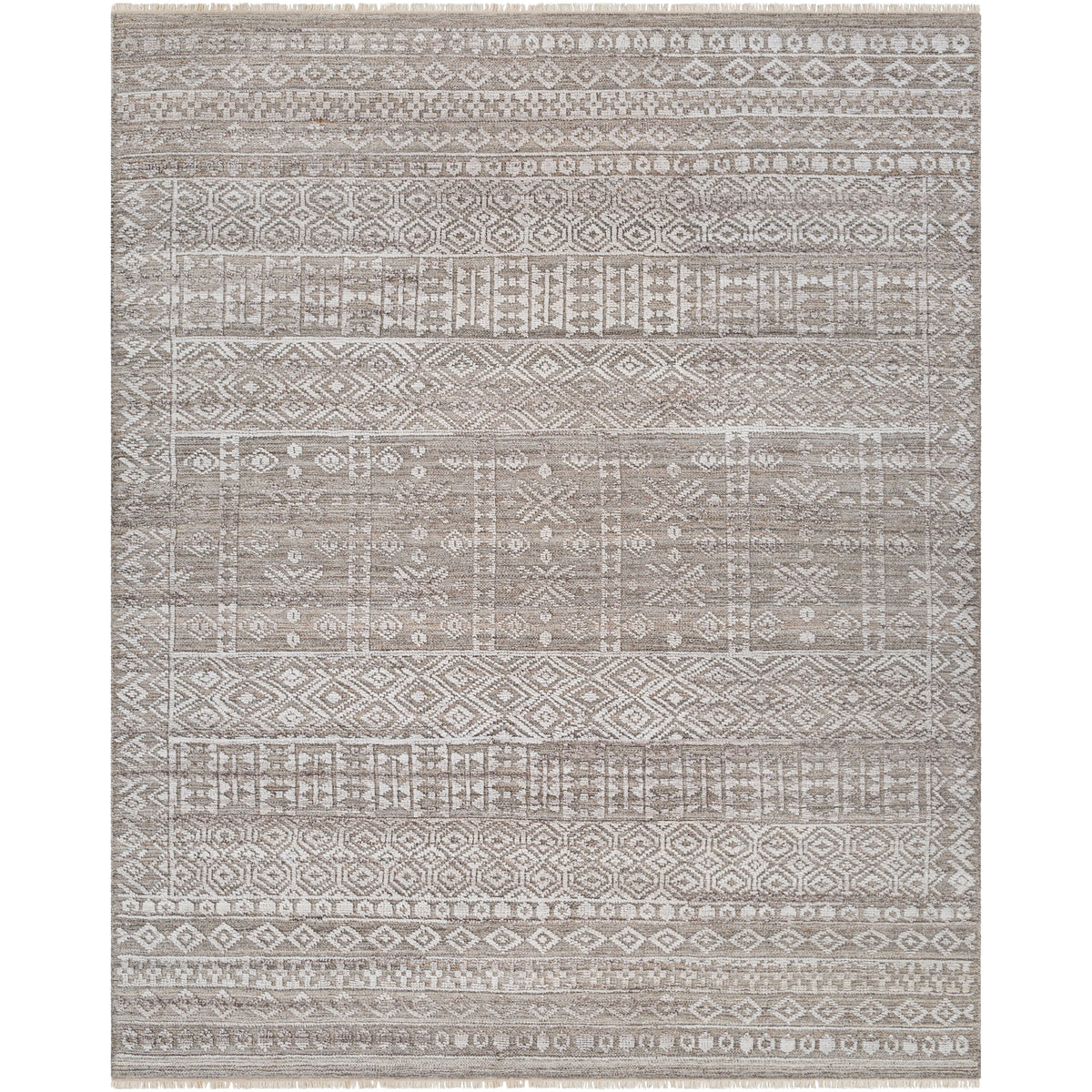 Tapis noué à la main Pompei Rouille/Argent