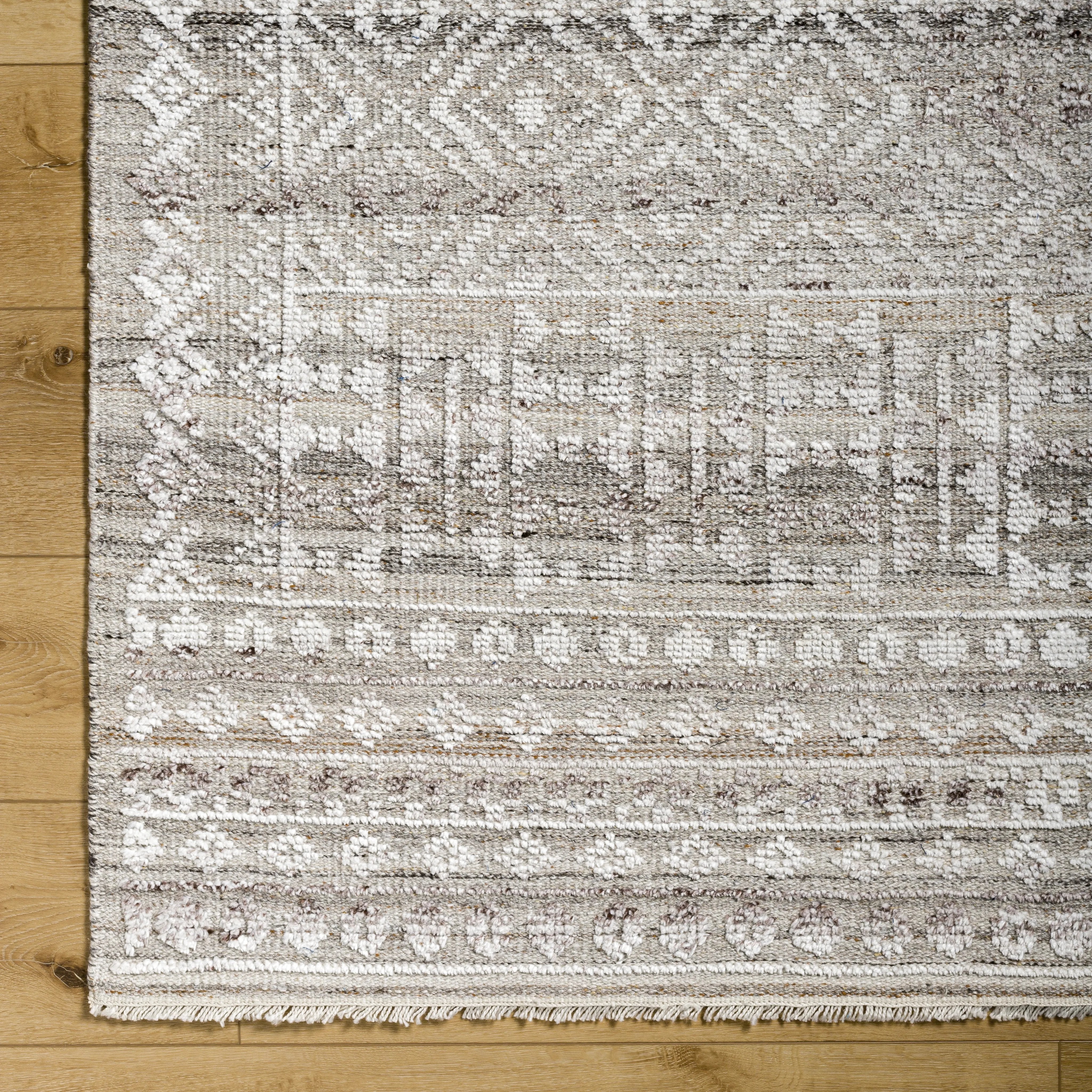Featuring Pompei Rust / Silver Hand-Knotted Rug by Surya at Amethyst Home. Add a touch of rustic elegance to your home with the Pompei Rust / Silver hand-knotted rug. With their hand knotted construction, these washable rugs provide a durability that can not be found in other handmade constructions, and boasts the ability to be thoroughly cleaned as it . Amethyst Home provides interior design, new home construction design consulting, vintage area rugs, and lighting in the Newport Beach metro area.
