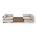 Featuring Westwood Sectional Pieces - Bennett Moon by Four Hands at Amethyst Home. We love the durability in the Westwood Bennett Moon Sectional Pieces. This is the ultimate low-and-deep lounger, perfect for curling up to read your favorite book in. 
Ottoman: 39"w x 39"d x 18"hArmless Piece: 39"w x 39"d x 31"hCorner Piece: 39"w x 39"d x 31"hLeft Arm Pie.  Amethyst Home provides interior design, new home construction design consulting, vintage area rugs, and lighting in the Laguna Beach metro area.