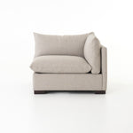 Featuring Westwood Sectional Pieces - Bennett Moon by Four Hands at Amethyst Home. We love the durability in the Westwood Bennett Moon Sectional Pieces. This is the ultimate low-and-deep lounger, perfect for curling up to read your favorite book in. 
Ottoman: 39"w x 39"d x 18"hArmless Piece: 39"w x 39"d x 31"hCorner Piece: 39"w x 39"d x 31"hLeft Arm Piece.  Amethyst Home provides interior design, new home construction design consulting, vintage area rugs, and lighting in the Scottsdale metro area.
