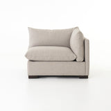 Featuring Westwood Sectional Pieces - Bennett Moon by Four Hands at Amethyst Home. We love the durability in the Westwood Bennett Moon Sectional Pieces. This is the ultimate low-and-deep lounger, perfect for curling up to read your favorite book in. 
Ottoman: 39"w x 39"d x 18"hArmless Piece: 39"w x 39"d x 31"hCorner Piece: 39"w x 39"d x 31"hLeft Arm Pi. Amethyst Home provides interior design, new home construction design consulting, vintage area rugs, and lighting in the Salt Lake City metro area.