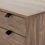 Featuring Trey Modular Filing Cabinet - Auburn Poplar by Four Hands at Amethyst Home. We love the storage of this Trey Modular Filing Cabinet.Metal-secured leather pulls add a textural element of surprise. Great solo or paired with matching desk or credenza.
Overall Dimensions: 30"W x 22"L x 31"H
Colors: Natural Iron, Auburn Poplar, Black LeatherMateri.  Amethyst Home provides interior design, new home construction design consulting, vintage area rugs, and lighting in the Newport Beach metro area.