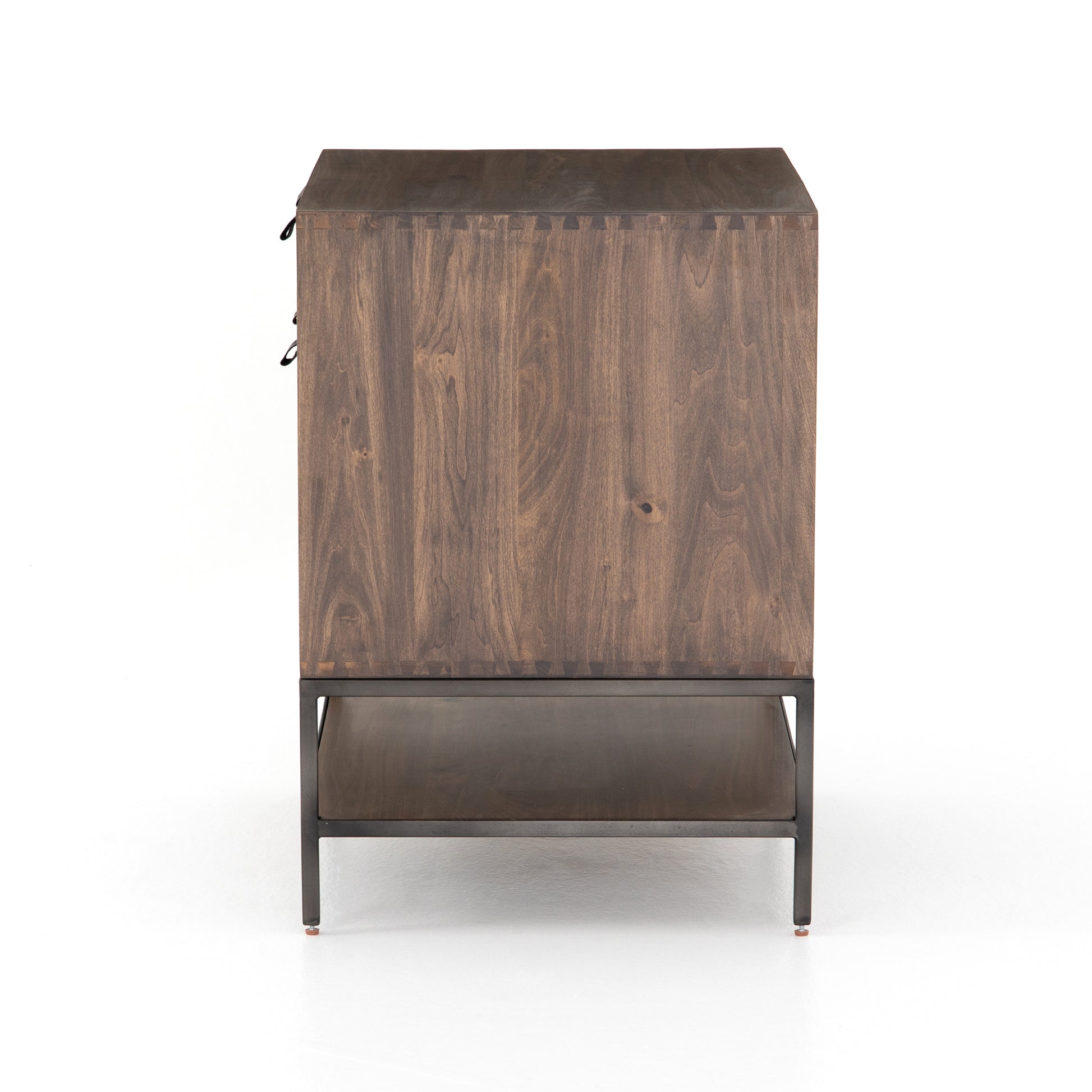 Inspired by clean mid-century design, the Trey Modular Filing Cabinet offers plenty of extra desk storage space. The cabinet is available in two colors, Auburn Poplar and a Black Wash Poplar. Metal-secured leather pulls add a textural element of surprise. Great solo or paired with matching desk or credenza.