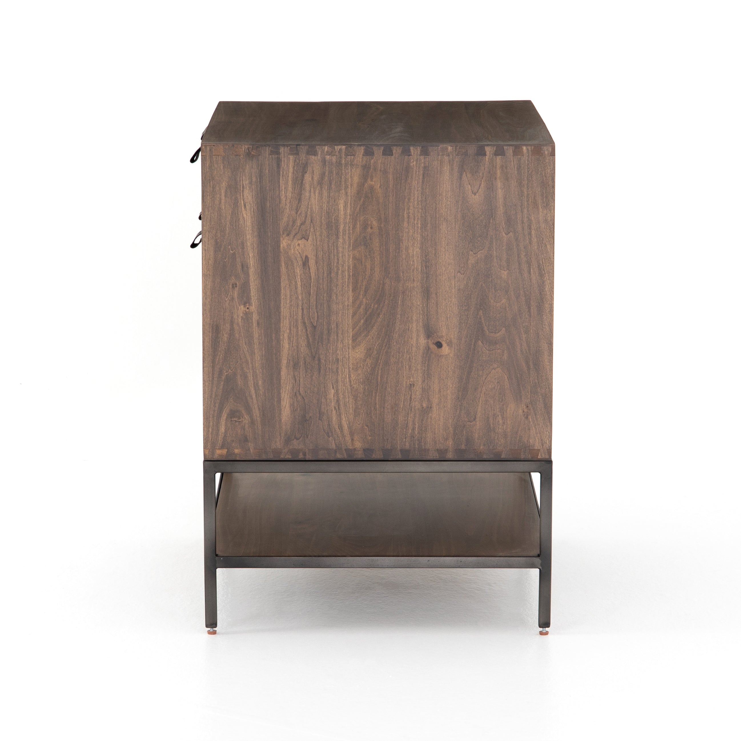 Inspired by clean mid-century design, the Trey Modular Filing Cabinet offers plenty of extra desk storage space. The cabinet is available in two colors, Auburn Poplar and a Black Wash Poplar. Metal-secured leather pulls add a textural element of surprise. Great solo or paired with matching desk or credenza.