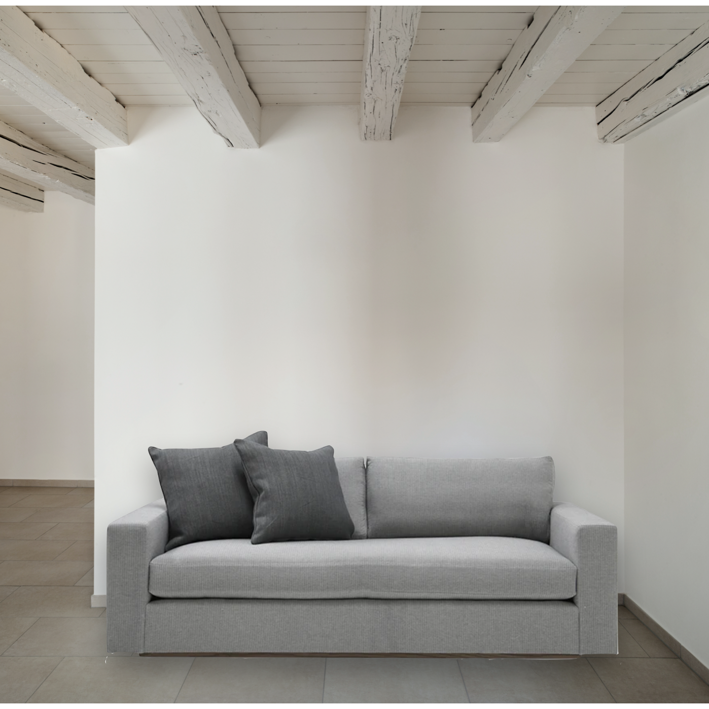 A Verellen best-seller, the Gregoire Sofa Family brings a fresh look to any living room or loung area. This is made with a sustainably harvested hardwood frame and 8-way hand-tied seat construction. It comes standard with:  Spring down seat construction Loose seat cushion Double needle stitch detail Knife edge toss pillows 2″ recessed wood base Available as a sectional and sleeper