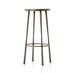 Featuring Westwood Bar + Counter Stool - Antique Brass by Four Hands at Amethyst Home. The Westwood Antique Brass Bar + Counter Stool have stunning hammered iron legs for a rich, industrial look. 
Counter Stool Overall Dimensions: 16"W x 16"L x 26.25"HSeat Depth: 14"Seat Height: 26.25"Bar Stool Overall Dimensions: 16"W x 16"L x 30"HSeat Depth: 14"Seat Height:.  Amethyst Home provides interior design, new home construction design consulting, vintage area rugs, and lighting in the Austin metro area.