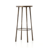 Featuring Westwood Bar + Counter Stool - Antique Brass by Four Hands at Amethyst Home. The Westwood Antique Brass Bar + Counter Stool have stunning hammered iron legs for a rich, industrial look. 
Counter Stool Overall Dimensions: 16"W x 16"L x 26.25"HSeat Depth: 14"Seat Height: 26.25"Bar Stool Overall Dimensions: 16"W x 16"L x 30"HSeat Depth: 14"Seat Height:.  Amethyst Home provides interior design, new home construction design consulting, vintage area rugs, and lighting in the Austin metro area.