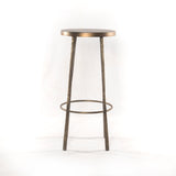 Featuring Westwood Bar + Counter Stool - Antique Brass by Four Hands at Amethyst Home. The Westwood Antique Brass Bar + Counter Stool have stunning hammered iron legs for a rich, industrial look. 
Counter Stool Overall Dimensions: 16"W x 16"L x 26.25"HSeat Depth: 14"Seat Height: 26.25"Bar Stool Overall Dimensions: 16"W x 16"L x 30"HSeat Depth: 14"Seat Height: . Amethyst Home provides interior design, new home construction design consulting, vintage area rugs, and lighting in the Boston metro area.