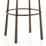 Featuring Westwood Bar + Counter Stool - Antique Brass by Four Hands at Amethyst Home. The Westwood Antique Brass Bar + Counter Stool have stunning hammered iron legs for a rich, industrial look. 
Counter Stool Overall Dimensions: 16"W x 16"L x 26.25"HSeat Depth: 14"Seat Height: 26.25"Bar Stool Overall Dimensions: 16"W x 16"L x 30"HSeat Depth: 14"Seat Heigh.  Amethyst Home provides interior design, new home construction design consulting, vintage area rugs, and lighting in the Portland metro area.
