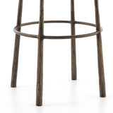 Featuring Westwood Bar + Counter Stool - Antique Brass by Four Hands at Amethyst Home. The Westwood Antique Brass Bar + Counter Stool have stunning hammered iron legs for a rich, industrial look. 
Counter Stool Overall Dimensions: 16"W x 16"L x 26.25"HSeat Depth: 14"Seat Height: 26.25"Bar Stool Overall Dimensions: 16"W x 16"L x 30"HSeat Depth: 14"Seat Heigh.  Amethyst Home provides interior design, new home construction design consulting, vintage area rugs, and lighting in the Portland metro area.