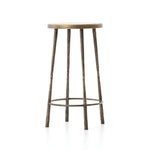 Featuring Westwood Bar + Counter Stool - Antique Brass by Four Hands at Amethyst Home. The Westwood Antique Brass Bar + Counter Stool have stunning hammered iron legs for a rich, industrial look. 
Counter Stool Overall Dimensions: 16"W x 16"L x 26.25"HSeat Depth: 14"Seat Height: 26.25"Bar Stool Overall Dimensions: 16"W x 16"L x 30"HSeat Depth: 14"Seat Hei.  Amethyst Home provides interior design, new home construction design consulting, vintage area rugs, and lighting in the Des Moines metro area.