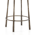 Featuring Westwood Bar + Counter Stool - Antique Brass by Four Hands at Amethyst Home. The Westwood Antique Brass Bar + Counter Stool have stunning hammered iron legs for a rich, industrial look. 
Counter Stool Overall Dimensions: 16"W x 16"L x 26.25"HSeat Depth: 14"Seat Height: 26.25"Bar Stool Overall Dimensions: 16"W x 16"L x 30"HSeat Depth: 14"Seat He.  Amethyst Home provides interior design, new home construction design consulting, vintage area rugs, and lighting in the Kansas City metro area.
