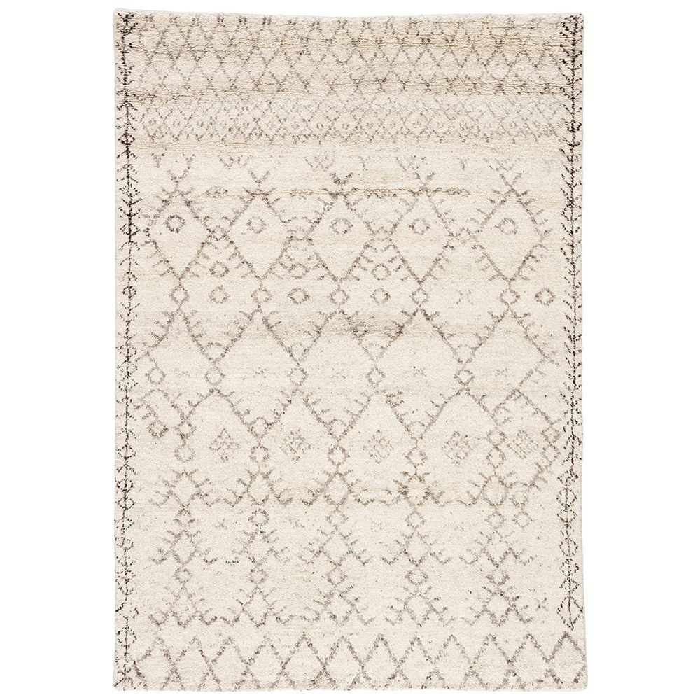 Tapis noué à la main tourterelle/noyer Zuri