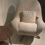 Lutz Swivel chair In Dodo - Pebble Fabric in Sealed Walnut