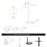 The Aurora Lamp from Cisco Brothers adds a chic light to any room. Each lamp is hand blown glass and can vary up to 1" in size. The light fixture can be height adjusted upon the metal rod to fit right where you need it. The lamp can come in a globe, bailey medium lamp, or bailey small lamp.
