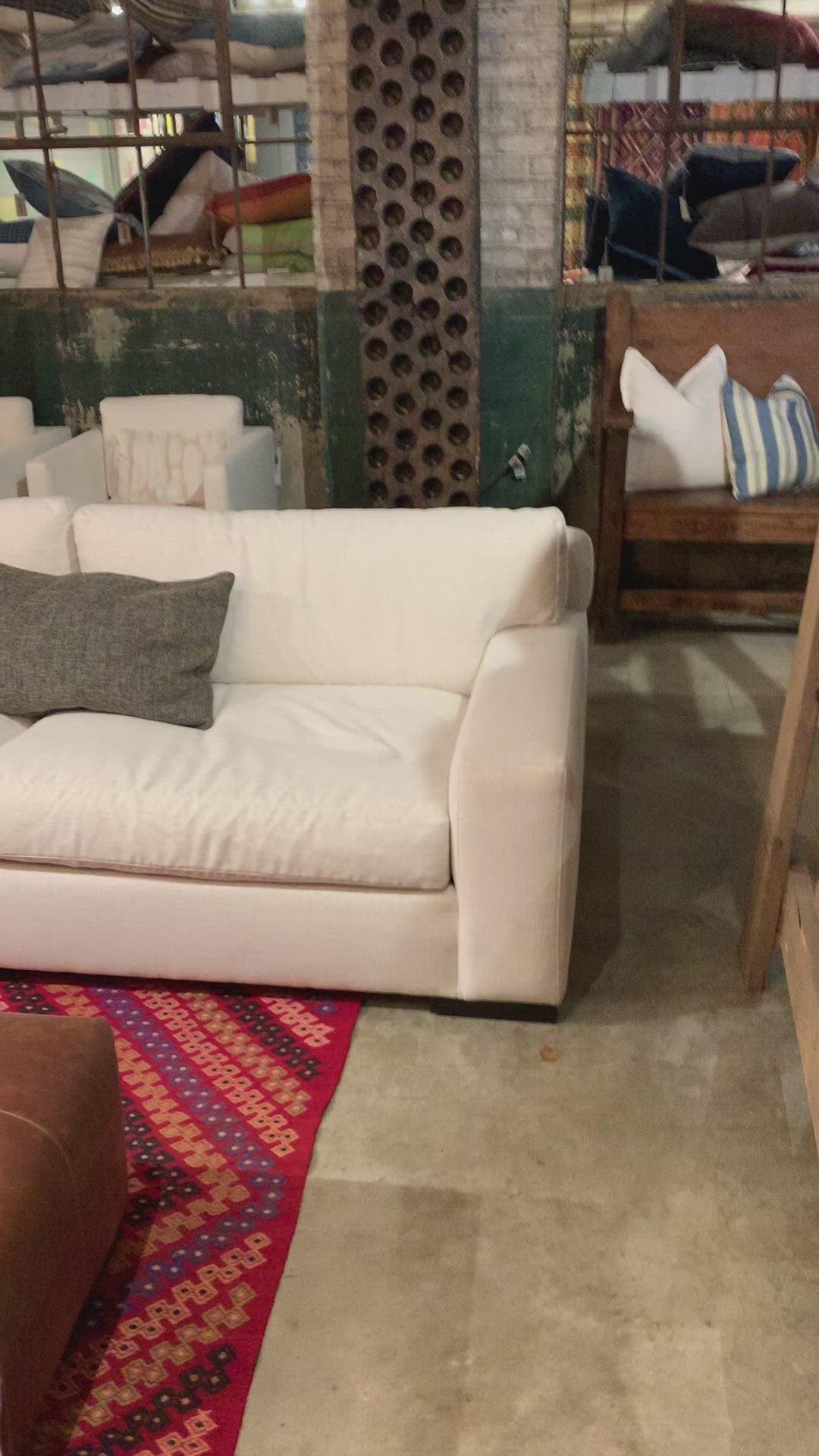 Load video: Loft Sofa in Lester Snow Fabric