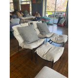 The Davis Chair by Cisco Home has a relaxed vibe, with a channeled cushion that’s perfect for lounging. The metal base gives this piece an intriguing silhouette with a modernist symmetry. The Davis adds a contemporary flare to any space. Amethyst Home provides interior design, new home construction design consulting, vintage area rugs, and lighting in the Charlotte metro area.