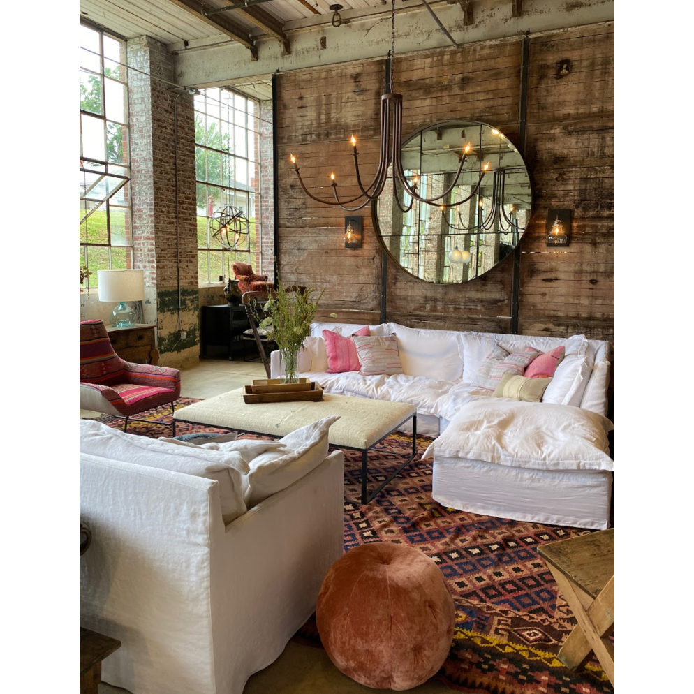 The Paloma Sofa from Cisco Brothers has a casual, chic look. This sofa brings a sense of comfort and ease into your space with its inviting design -- a perfect sofa to melt into after a long day.Photographed in Otis White. Amethyst Home provides interior design, new home construction design consulting, vintage area rugs, and lighting in the Salt Lake City metro area.