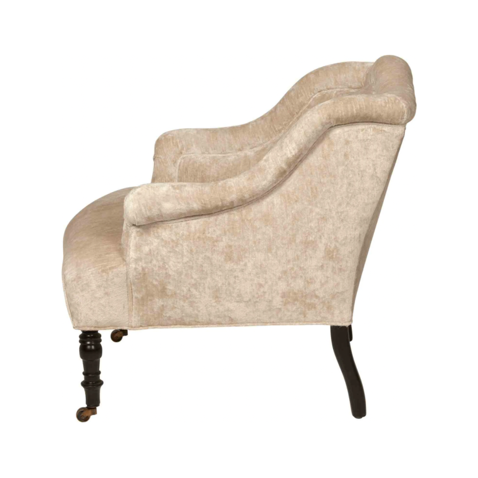 Featuring JD Bog Chair by Cisco Brothers at Amethyst Home. The JD Bog Chair by Cisco Home has a mid century modern feel, with a modish silhouette softened by gentle curves. The subtly sloping arm detail add an inviting accent, making the Bog the perfect spot to perch with a book or a cup of tea.
Overall: 32"w x 32"d x 30"hSitting Space: 19"w x 21.5"dSeat Heig.  Amethyst Home provides interior design, new home construction design consulting, vintage area rugs, and lighting in the Dallas metro area.