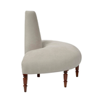 This JD Coin Half Upholstered Sofa by Cisco Home is an elegant statement in a foyer, striking in a master closet, or a perfect transition in living spaces. A nod to the glamour of old hotels with a fresh, modern perspective!  Overall: 60"w 30"d 39"h