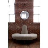 This JD Coin Half Upholstered Sofa by Cisco Home is an elegant statement in a foyer, striking in a master closet, or a perfect transition in living spaces. A nod to the glamour of old hotels with a fresh, modern perspective!  Overall: 60"w 30"d 39"h