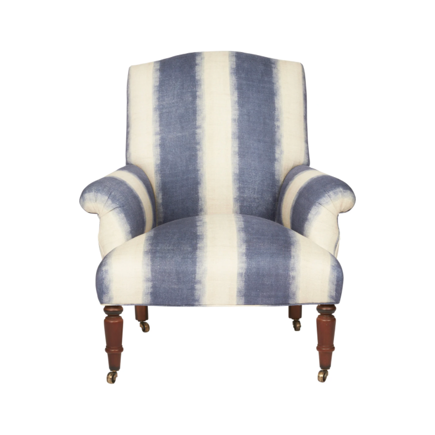 We love the deep seat and rolled arms of this JD Fritillaria Chair by Cisco Home. Pair two next your fire place or in your office and have a place for conversation for years to come!  Overall: 32"w x 34"d x 37"h
