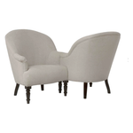Featuring JD Tete-A-Tete Chair by Cisco Brothers at Amethyst Home. Elevate your conversation experience with this JD Tete-A-Tete Chair by Cisco Home. The unique shape and clean look will complete the space of any living room, office, or other space!
Overall: 50"w x 28"d x 34"hSitting Space: 18"w x 19"dSeat Height: 17"hArm Height: 22"hWeight: 105lbs.  Amethyst Home provides interior design, new home construction design consulting, vintage area rugs, and lighting in the Seattle metro area.