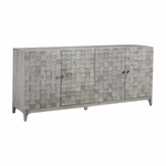 Featuring Rowell 4 Door Sideboard by Dovetail at Amethyst Home. We love the weave pattern found on the doors of the Rowell 4 Door Sideboard. The doors open to three shelves -- the ultimate storage for all your extra dishes and heirlooms.
Amethyst Home celebrates natural materials, which often comes with beautiful imperfections. Each piece is made uniquel.  Amethyst Home provides interior design, new home construction design consulting, vintage area rugs, and lighting in the Los Angeles metro area.
