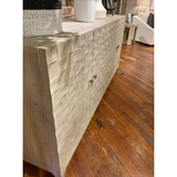 Featuring Rowell 4 Door Sideboard by Dovetail at Amethyst Home. We love the weave pattern found on the doors of the Rowell 4 Door Sideboard. The doors open to three shelves -- the ultimate storage for all your extra dishes and heirlooms.
Amethyst Home celebrates natural materials, which often comes with beautiful imperfections. Each piece is made unique.  Amethyst Home provides interior design, new home construction design consulting, vintage area rugs, and lighting in the Laguna Beach metro area.