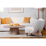 This Sylmar Coffee Table features a unique base and a gorgeous, white wash finish. Made from reclaimed pine, this brings an organic feel to any living room or lounge area.  Reclaimed Pine White Wash