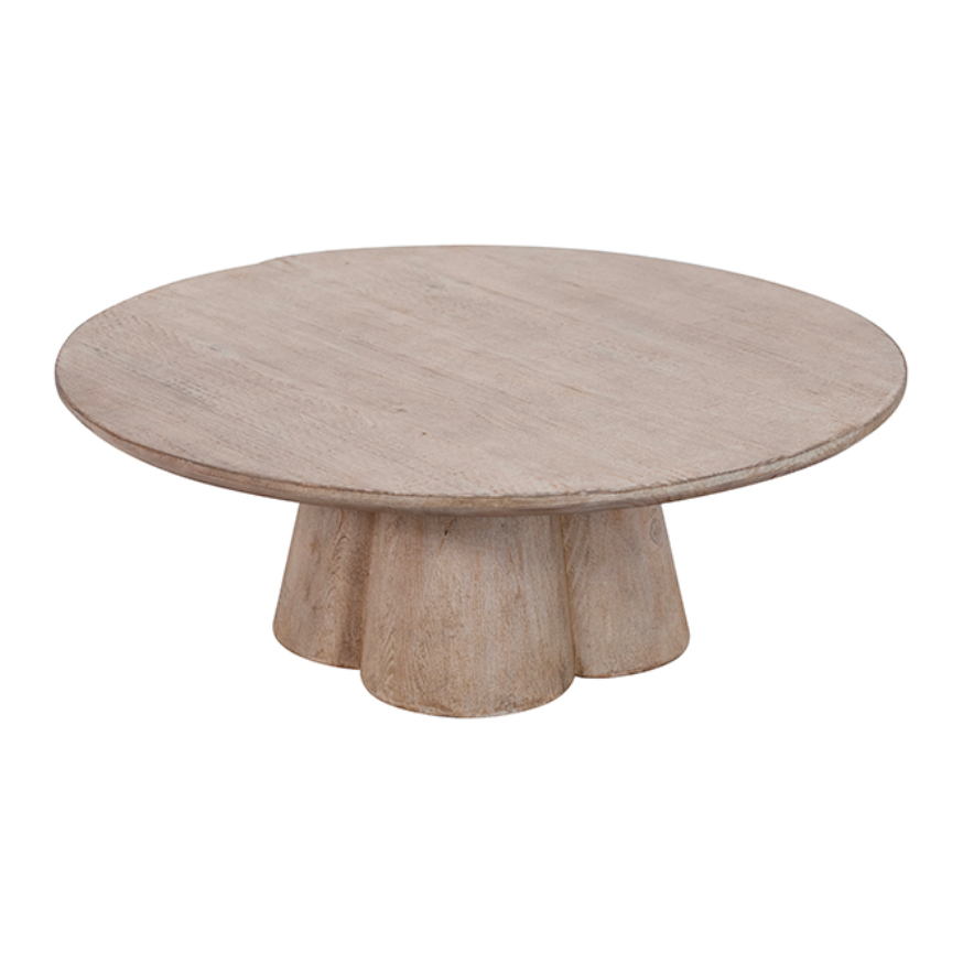 This Sylmar Coffee Table features a unique base and a gorgeous, white wash finish. Made from reclaimed pine, this brings an organic feel to any living room or lounge area.  Reclaimed Pine White Wash