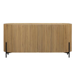 Our Tulu Sideboard elevates your entertainment area with a sophisticated, streamlined silhouette. Delicately crafted with an exquisite blend of Mindi and Veneer woods in a flaunting textural effect. Featuring a striking oval shape with two butterfly doors that open four roomy interior shelves Amethyst Home provides interior design, new home construction design consulting, vintage area rugs, and lighting in the Salt Lake City metro area.