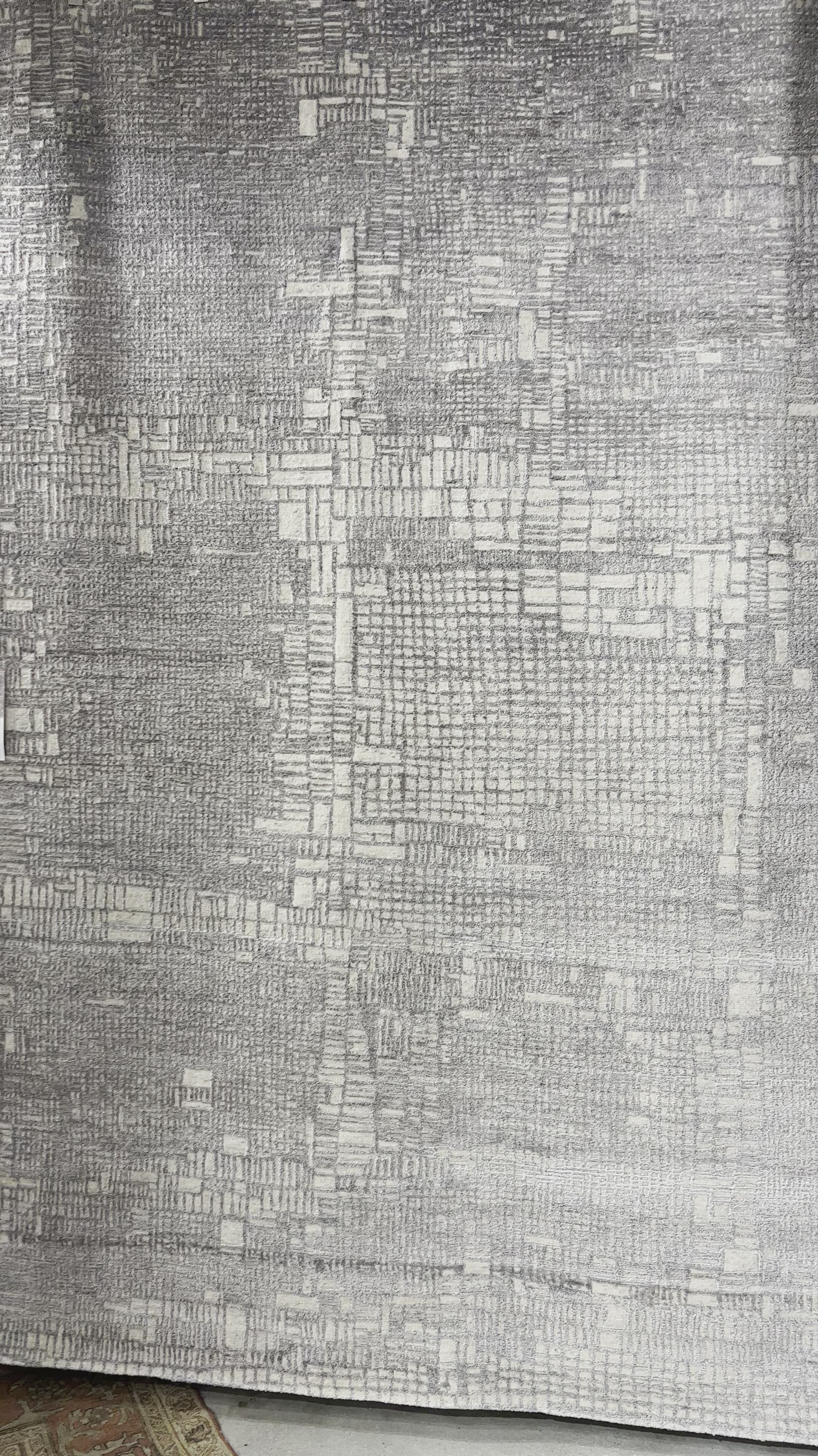 Load video: Atlas Grey / Natural Hand-Knotted Rug