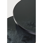Featuring a heavy aged mirror surface, this Charcoal Nesting Side Table Set brings a unique look to any space. Place beside the sofa, sitting next to your bed, or as a complementary piece to a work of art, its adaptability offers many possibilities.  Dimensions: 22.5"w x 22.5"d x 27.5"h   Material: Mirror