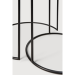 Featuring a heavy aged mirror surface, this Charcoal Nesting Side Table Set brings a unique look to any space. Place beside the sofa, sitting next to your bed, or as a complementary piece to a work of art, its adaptability offers many possibilities.  Dimensions: 22.5"w x 22.5"d x 27.5"h   Material: Mirror