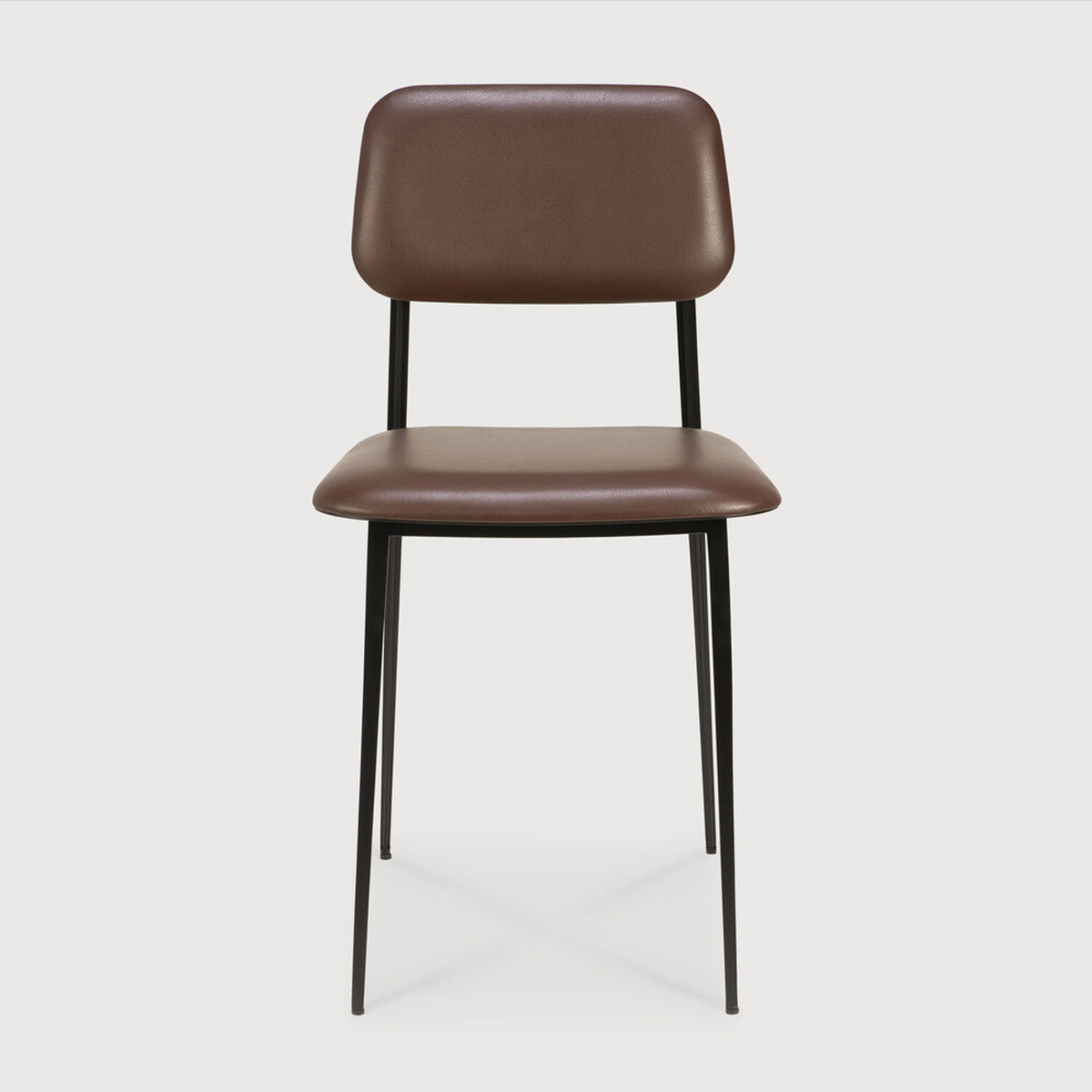 Chaise de salle à manger DC - Cuir chocolat | prêt pour l'expédition!