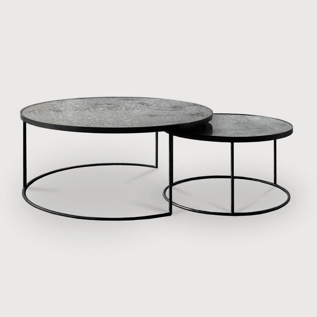 Nesting Coffee Table Set - Clear | ready to ship!