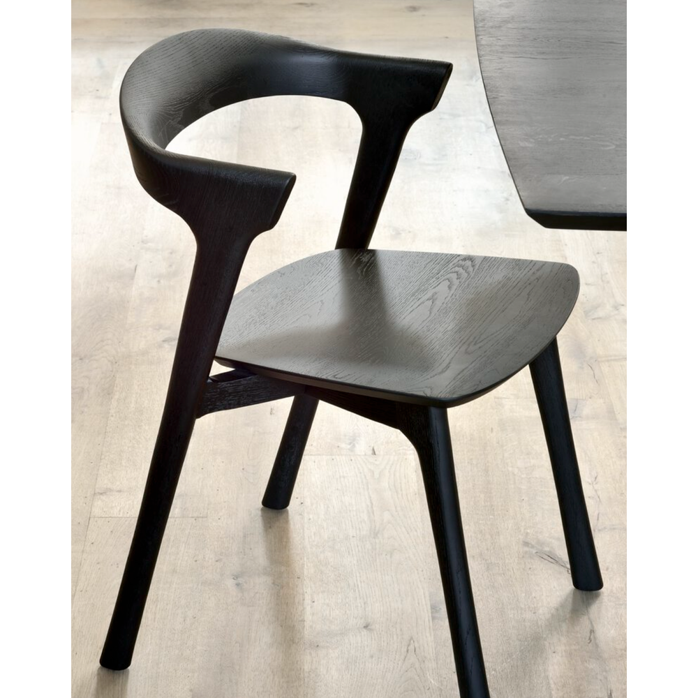 Chaise de salle à manger Bok en chêne - Noir | prêt pour l'expédition!
