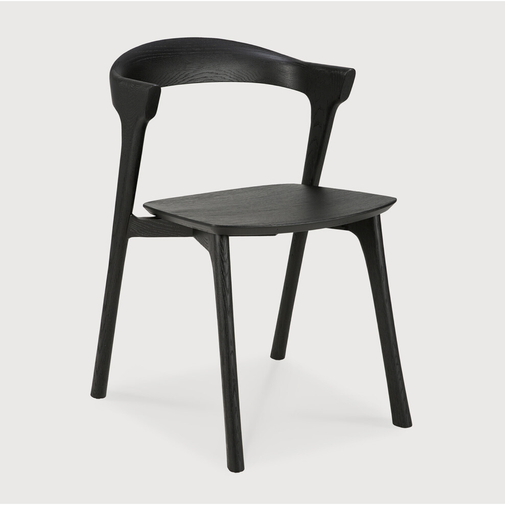 Chaise de salle à manger Bok en chêne - Noir | prêt pour l'expédition!