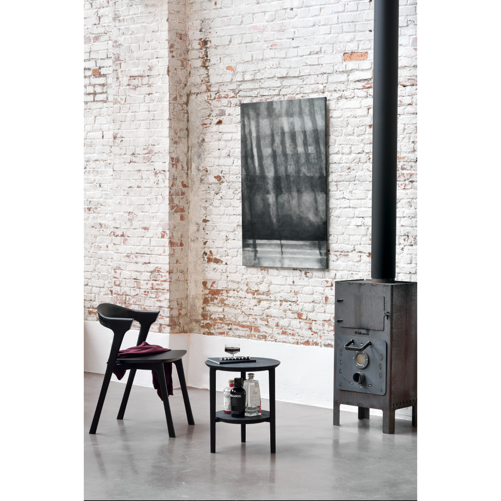 Chaise de salle à manger Bok en chêne - Noir | prêt pour l'expédition!