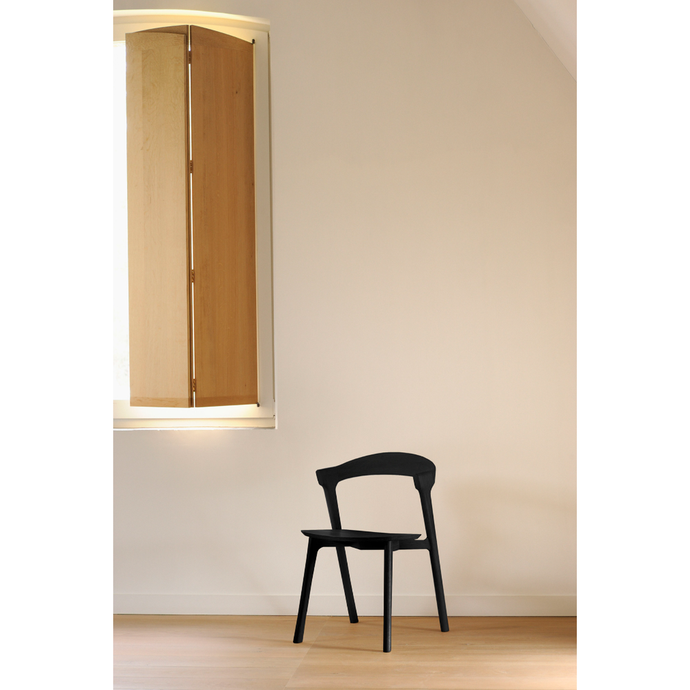 Chaise de salle à manger Bok en chêne - Noir | prêt pour l'expédition!